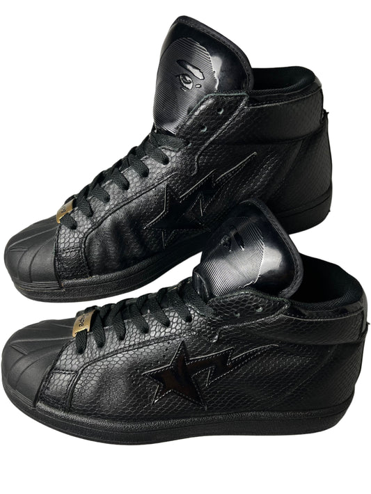 2012 BAPE high top snake skin sneakers - EU 42.5 / 43 - black