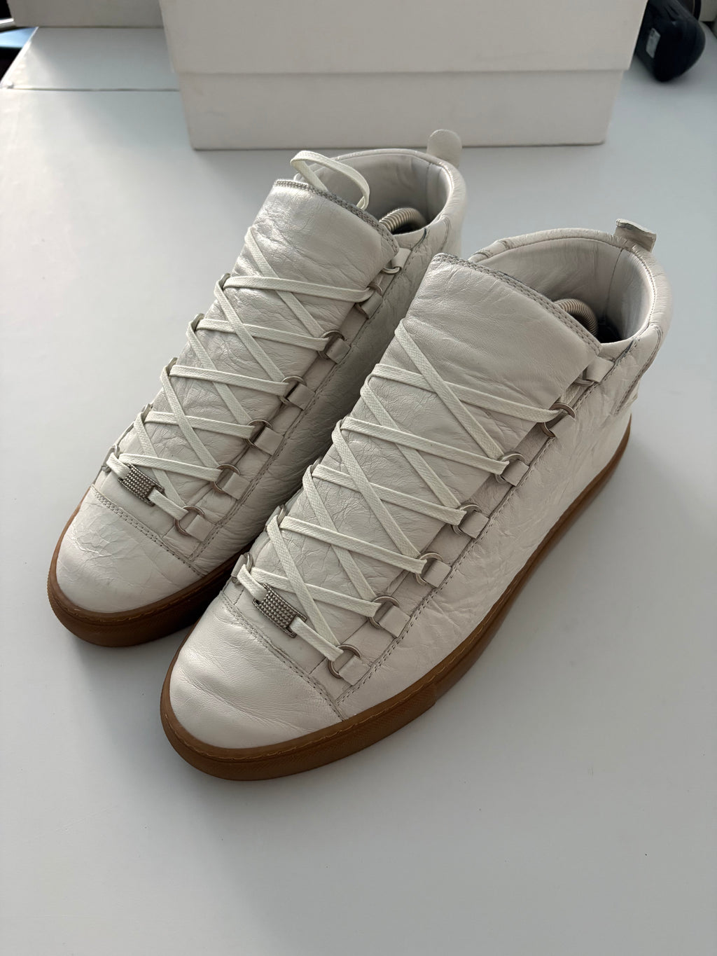 Balenciaga arena gum sole high tops - eu 43 - white