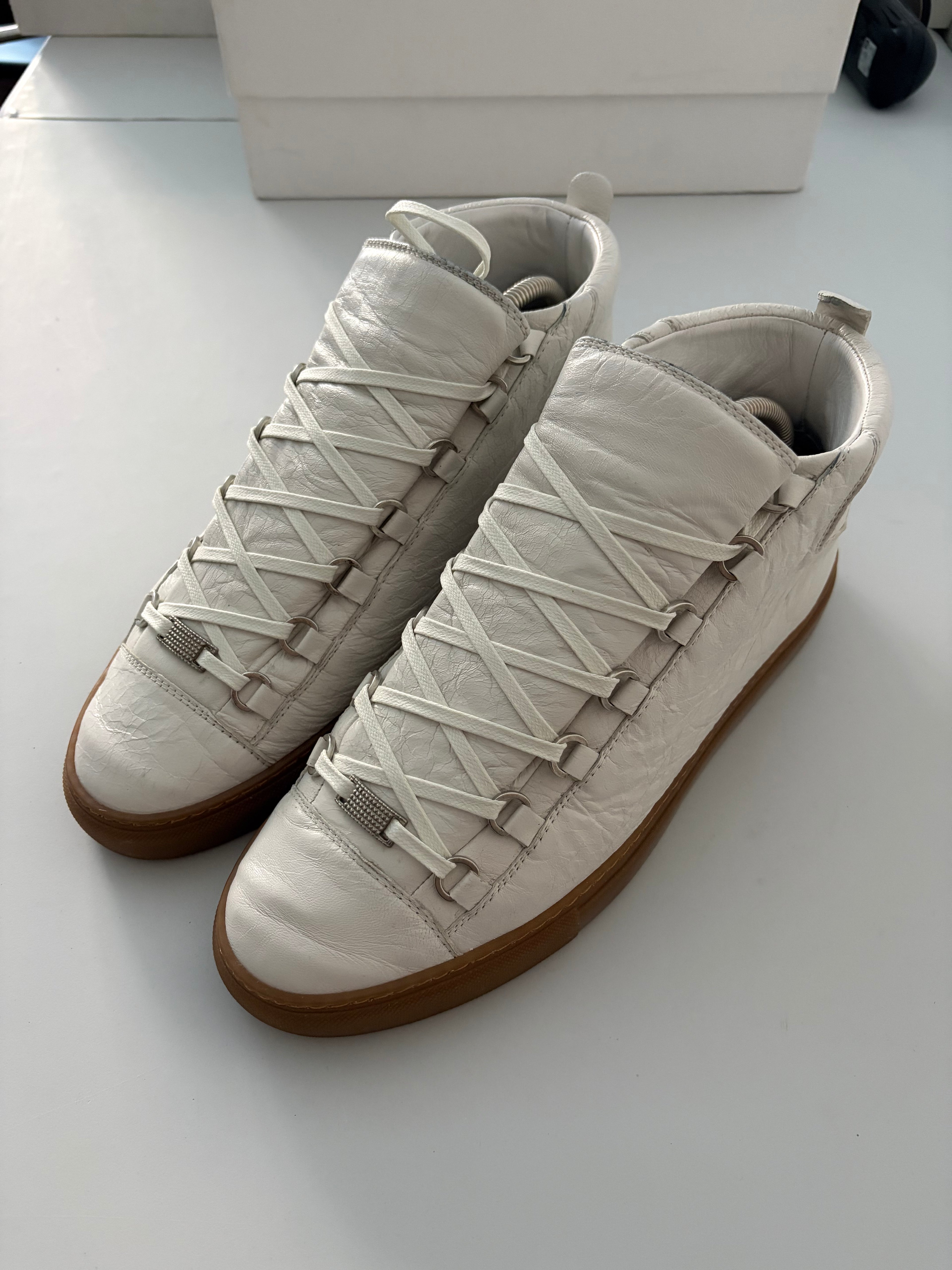 Balenciaga arena gum sole high tops - eu 43 - white