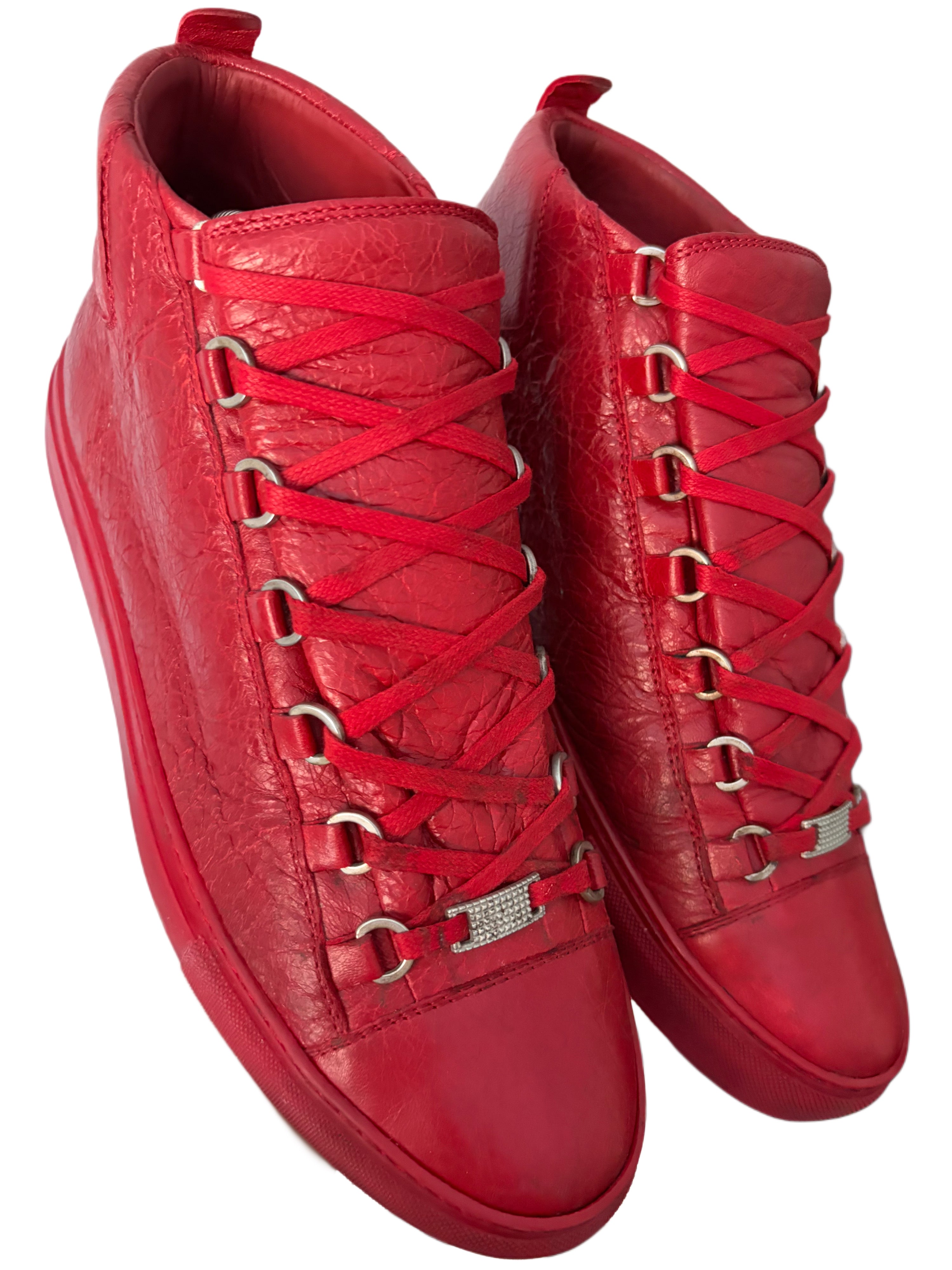 Balenciaga arena high tops - eu 42 - red