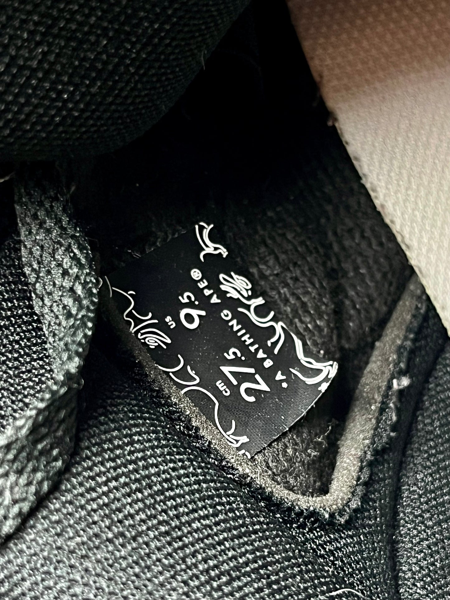 2012 BAPE high top snake skin sneakers - EU 42.5 / 43 - black