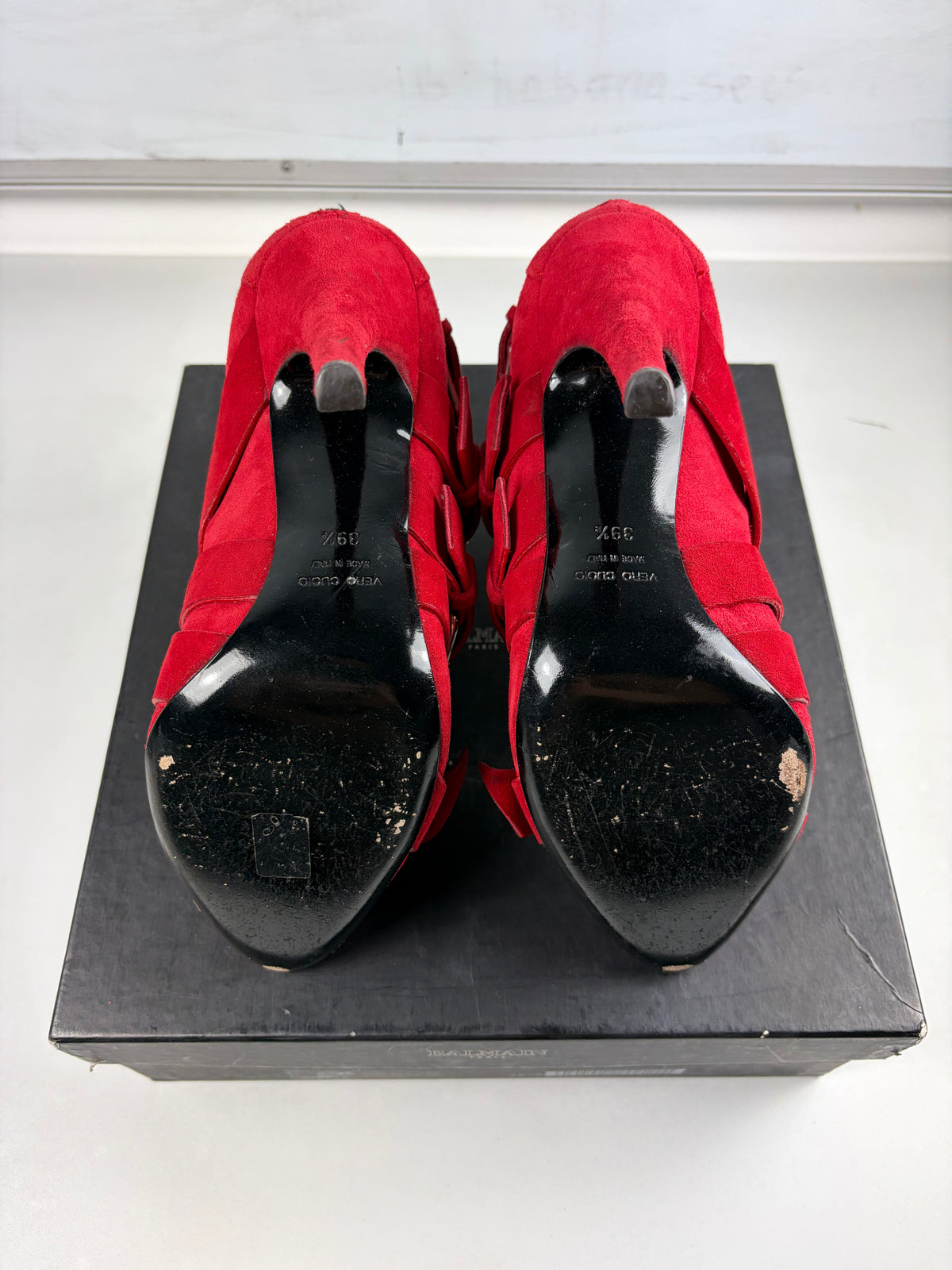 2009 BALMAIN x Giuseppe Zanotti suede ankle boots - eu 39.5 / us 9.5
