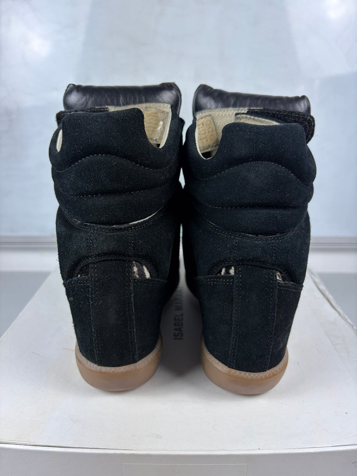 Isabel Marant Bekett ‘Zebra’ wedge sneakers - size - eu 37 / us 7 / uk 4