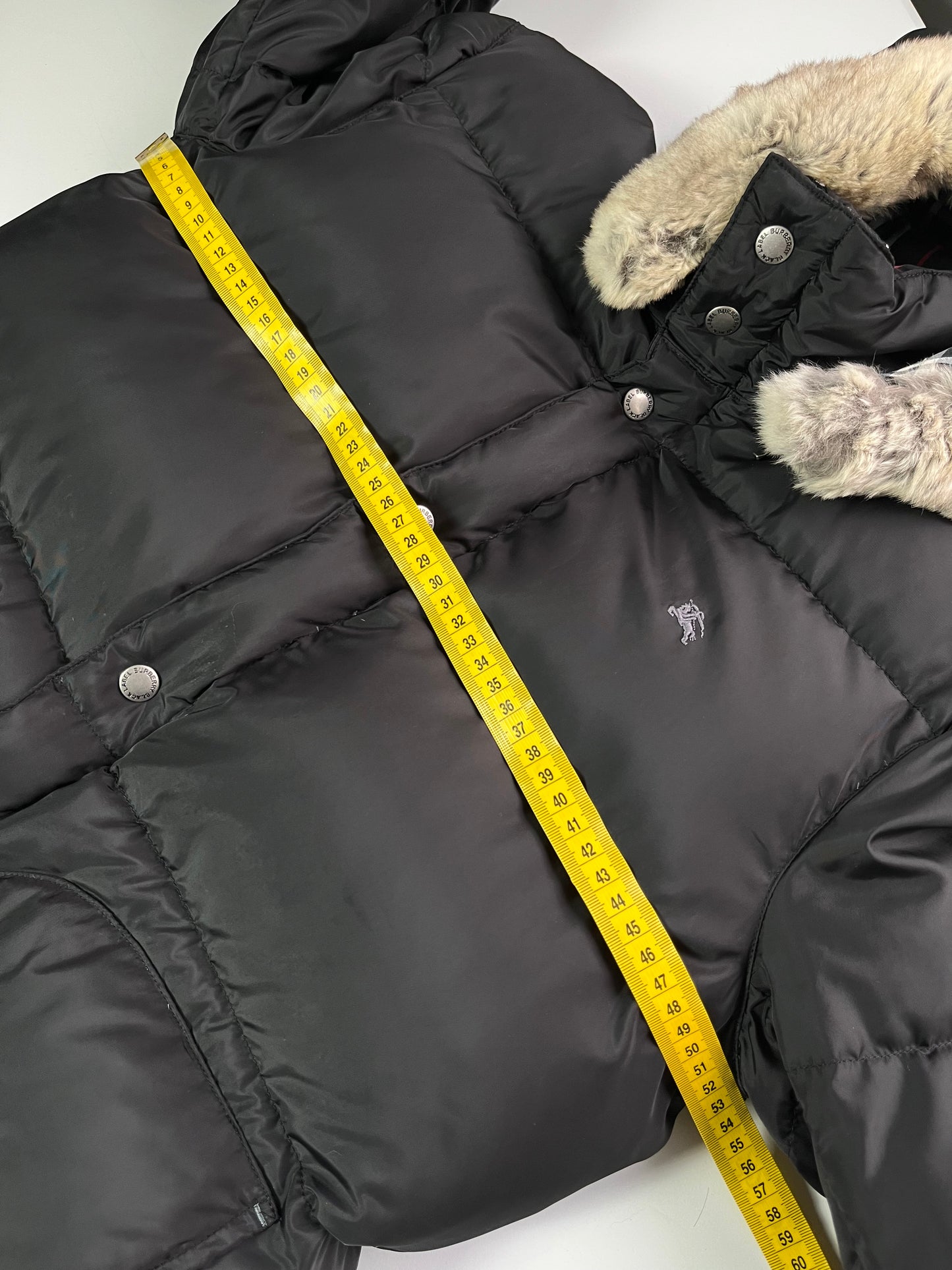 00’s BURBERRY made in Japan real fur down jacket (S/M) - black