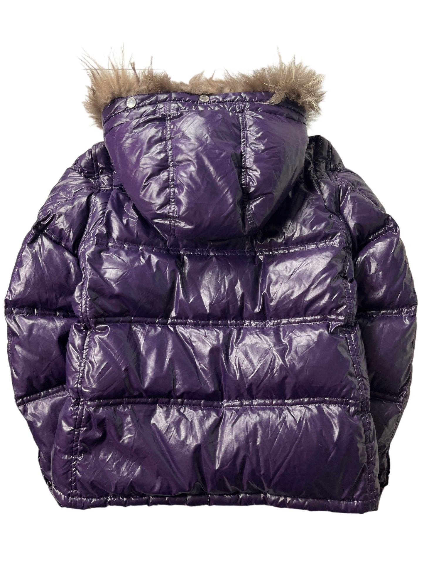 00’s BURBERRY made in Japan real fur down jacket (S/M) - purple