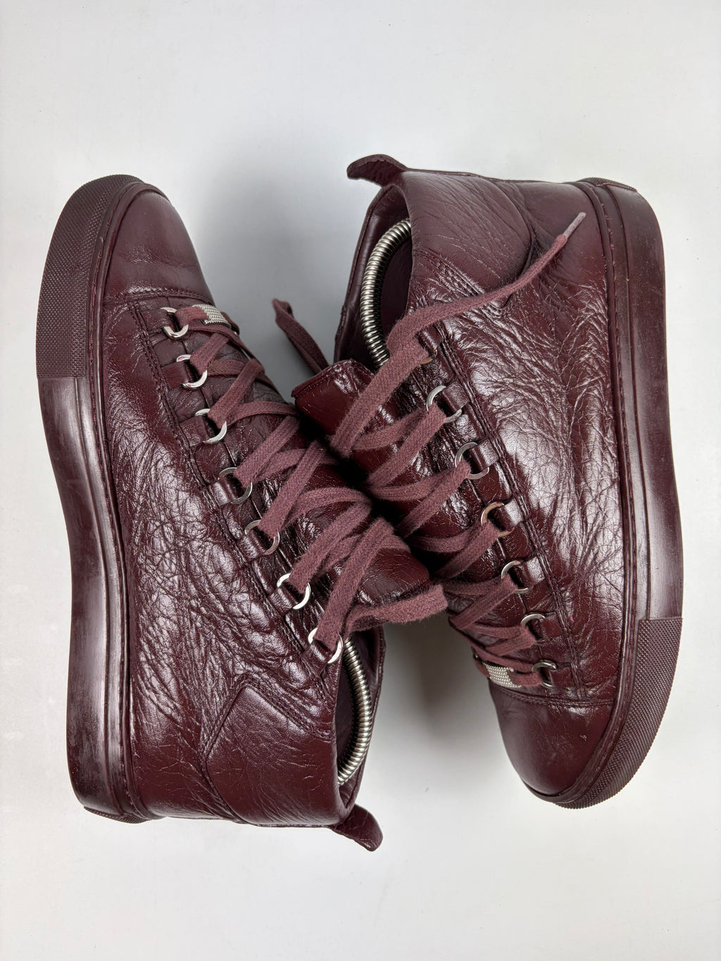 Balenciaga arena high tops - eu 41 / us 8 - burgundy