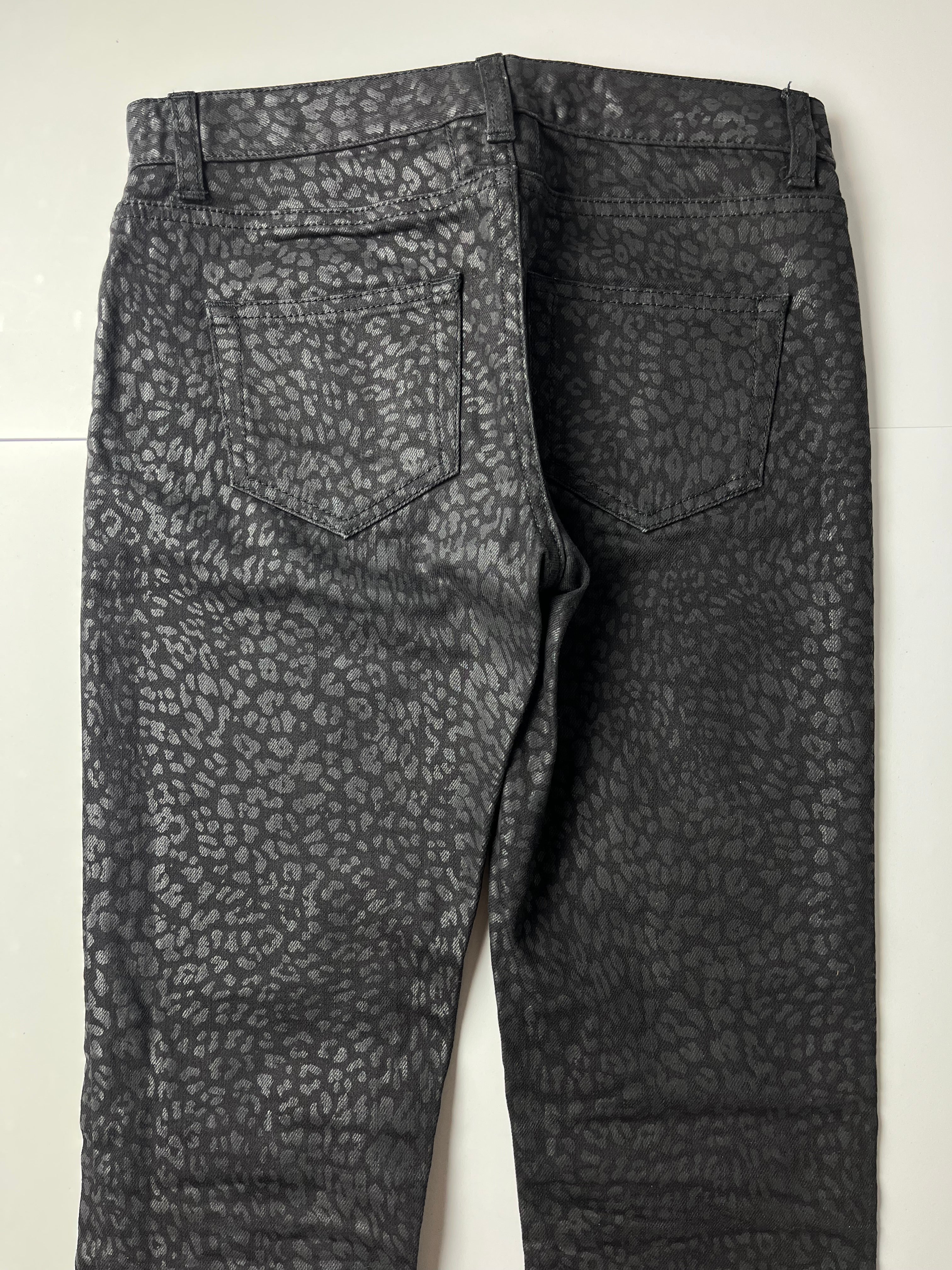 2014 Saint Laurent leopard print jeans (W25)