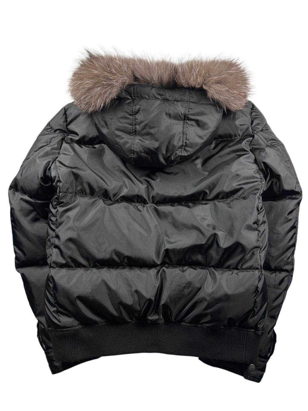 00’s BURBERRY Black Label real fur down jacket (S/M) - black