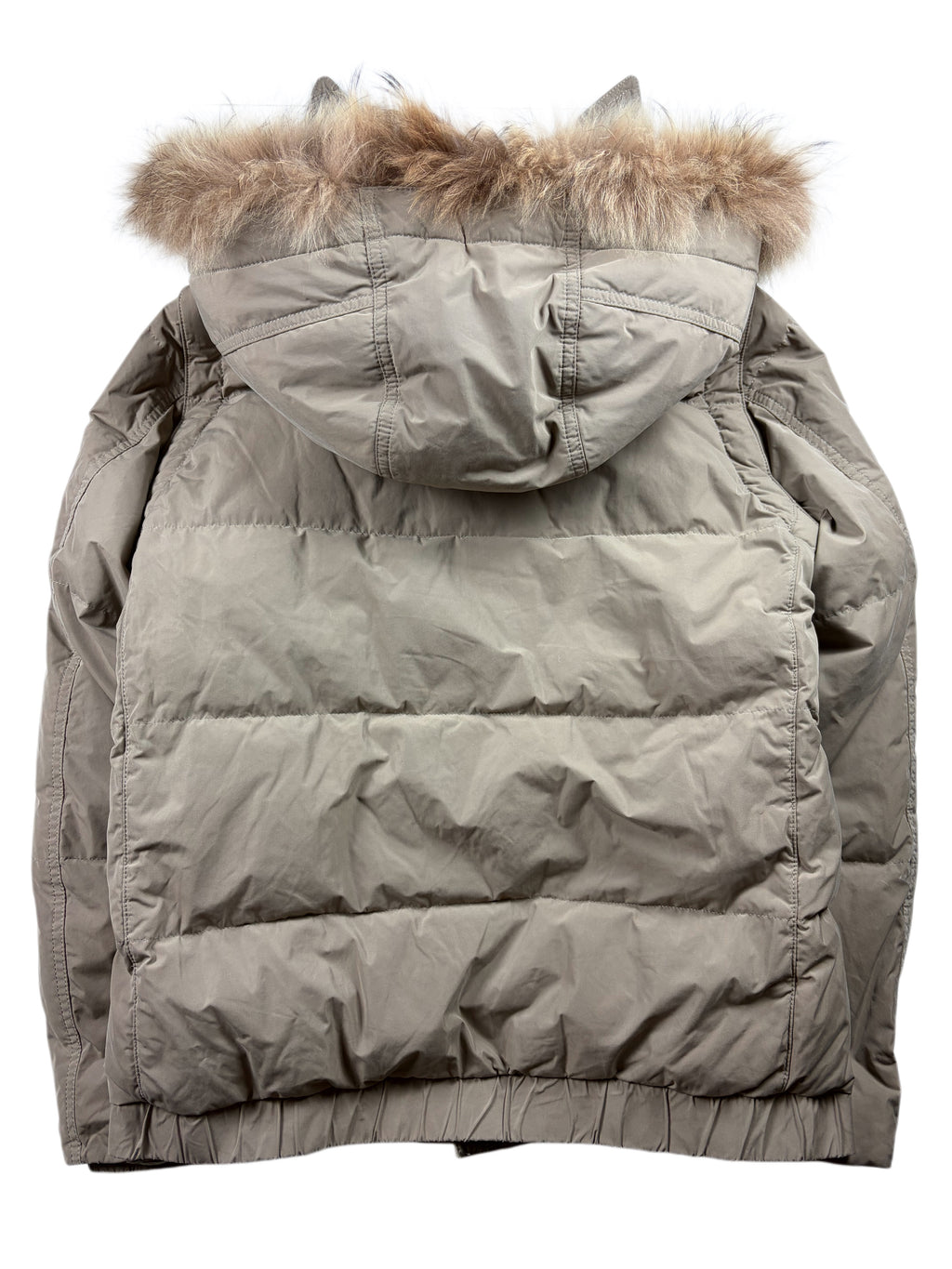 00’s BURBERRY Black Label real fur down jacket (M/L) - light brown