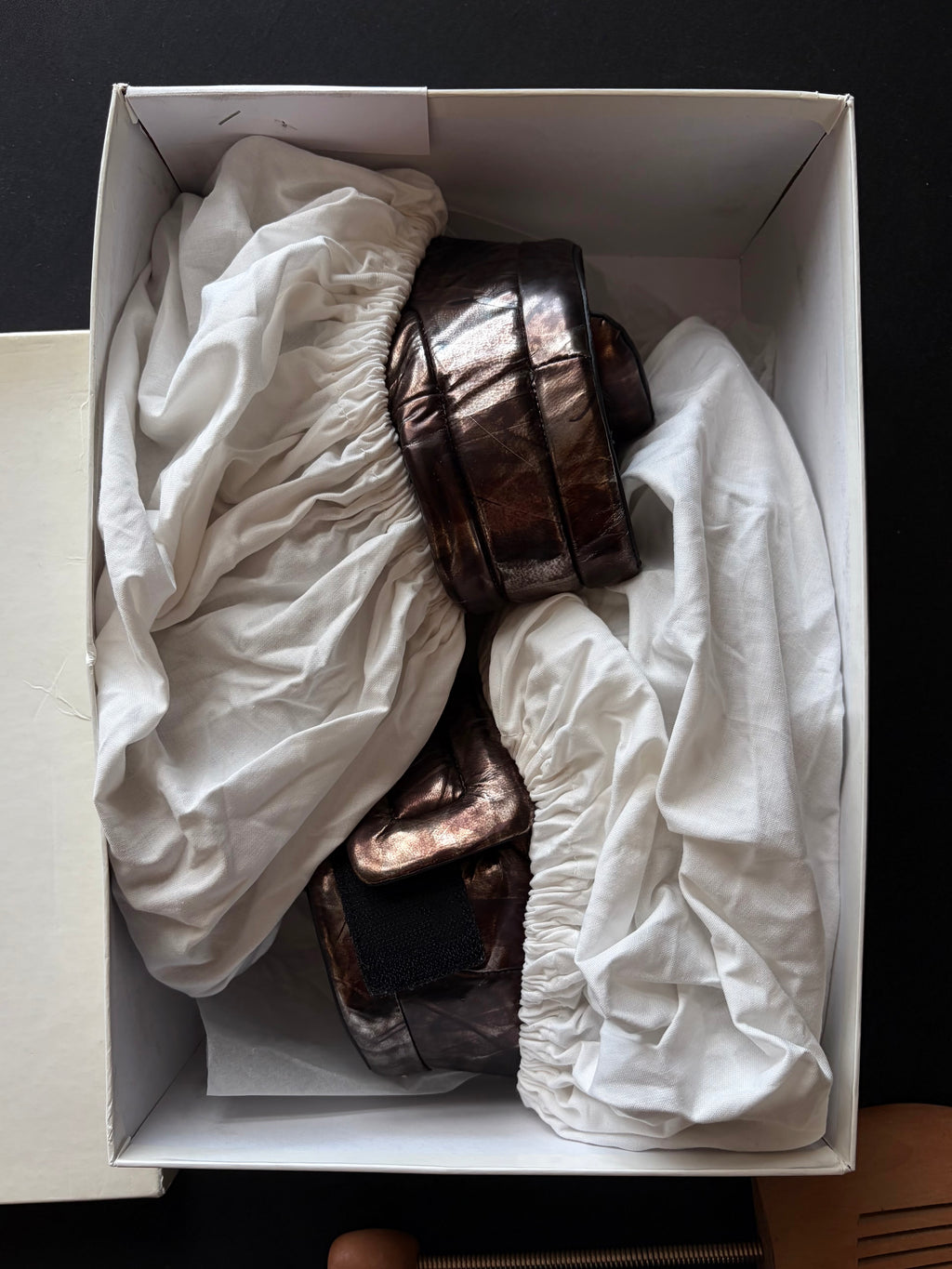 2016 Maison Margiela Future ‘Metallic Bronze’ high tops - eu 43 / us 10