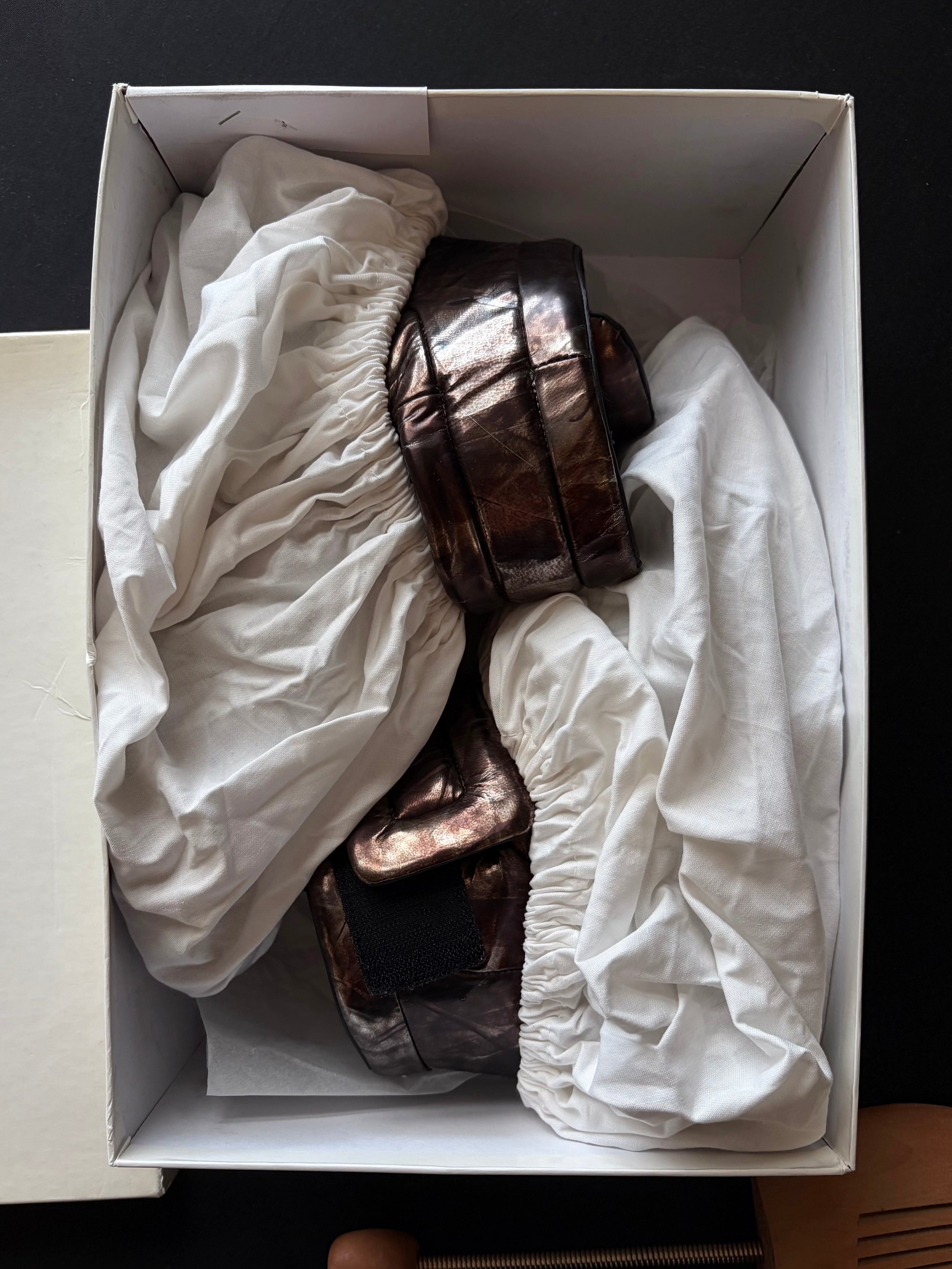 2016 Maison Margiela Future ‘Metallic Bronze’ high tops - eu 43 / us 10