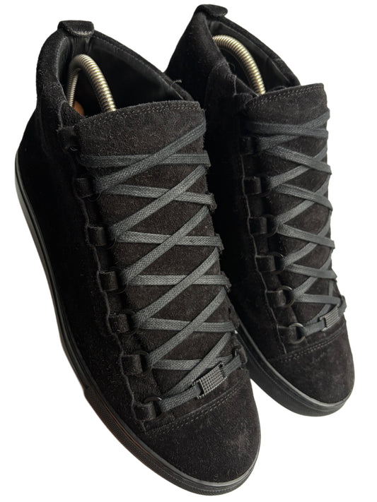 Balenciaga arena black suede high tops - eu 41 - black