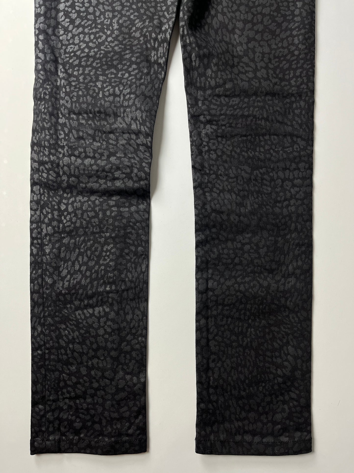 2014 Saint Laurent leopard print jeans (W25)