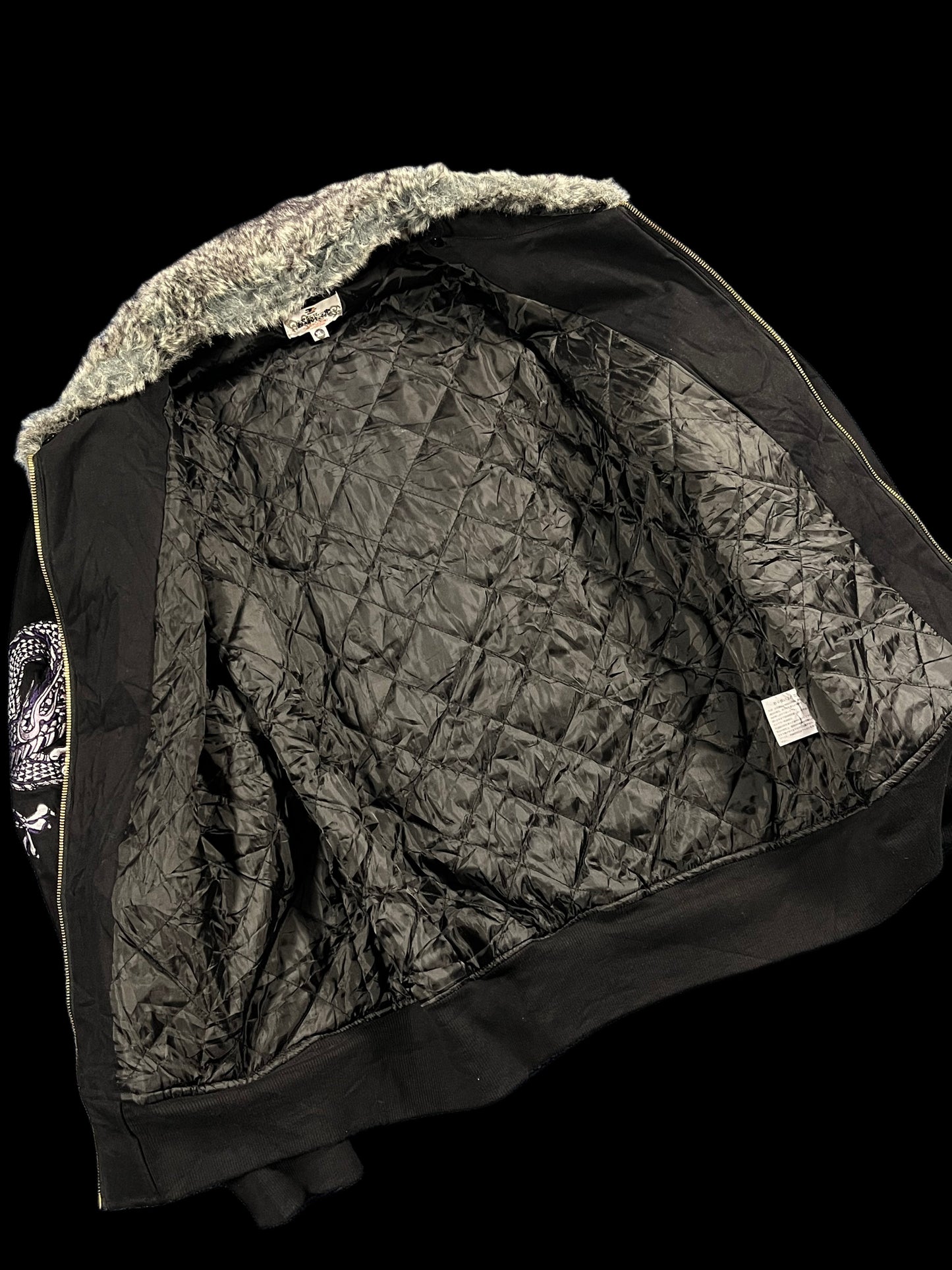 KARAKURI EMBROIDERED BOMBER JACKET (L/XL)