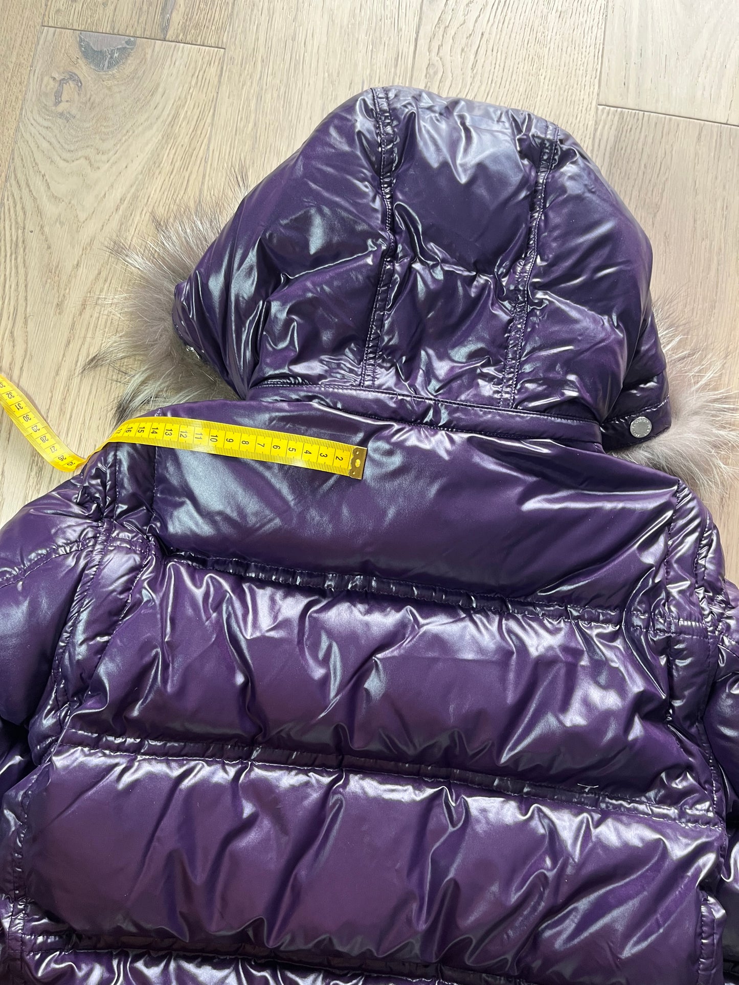 00’s BURBERRY made in Japan real fur down jacket (S/M) - purple