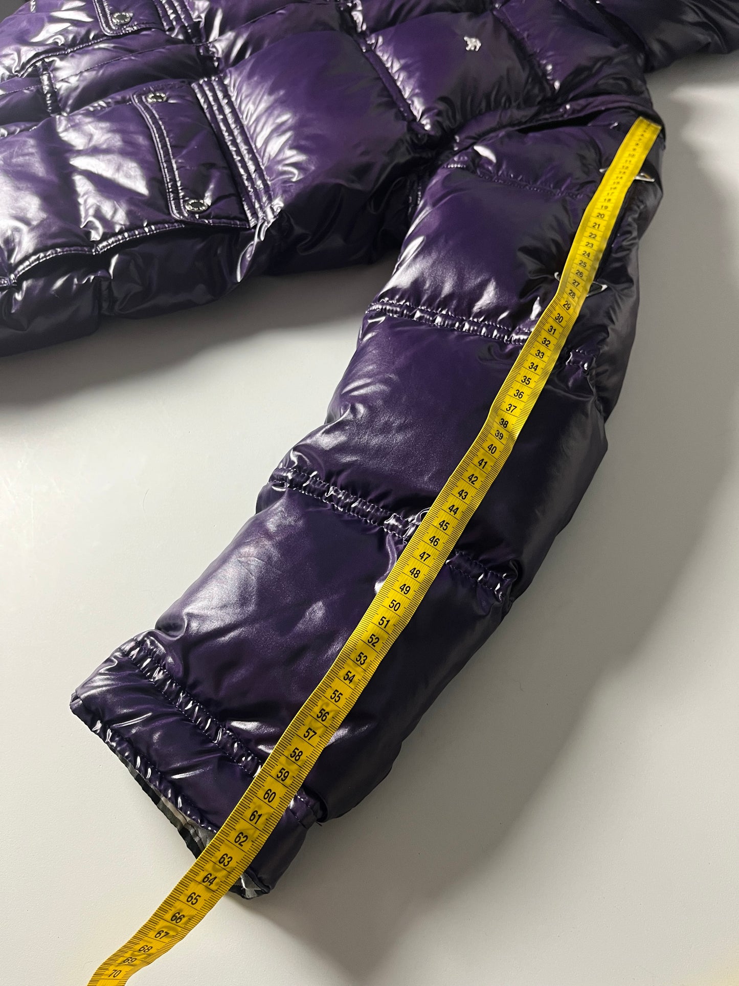 00’s BURBERRY made in Japan real fur down jacket (M/L) - purple