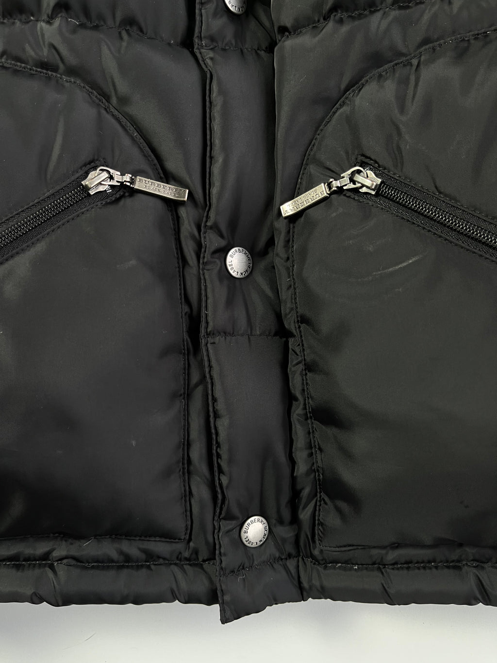 00’s BURBERRY made in Japan real fur down jacket (S/M) - black