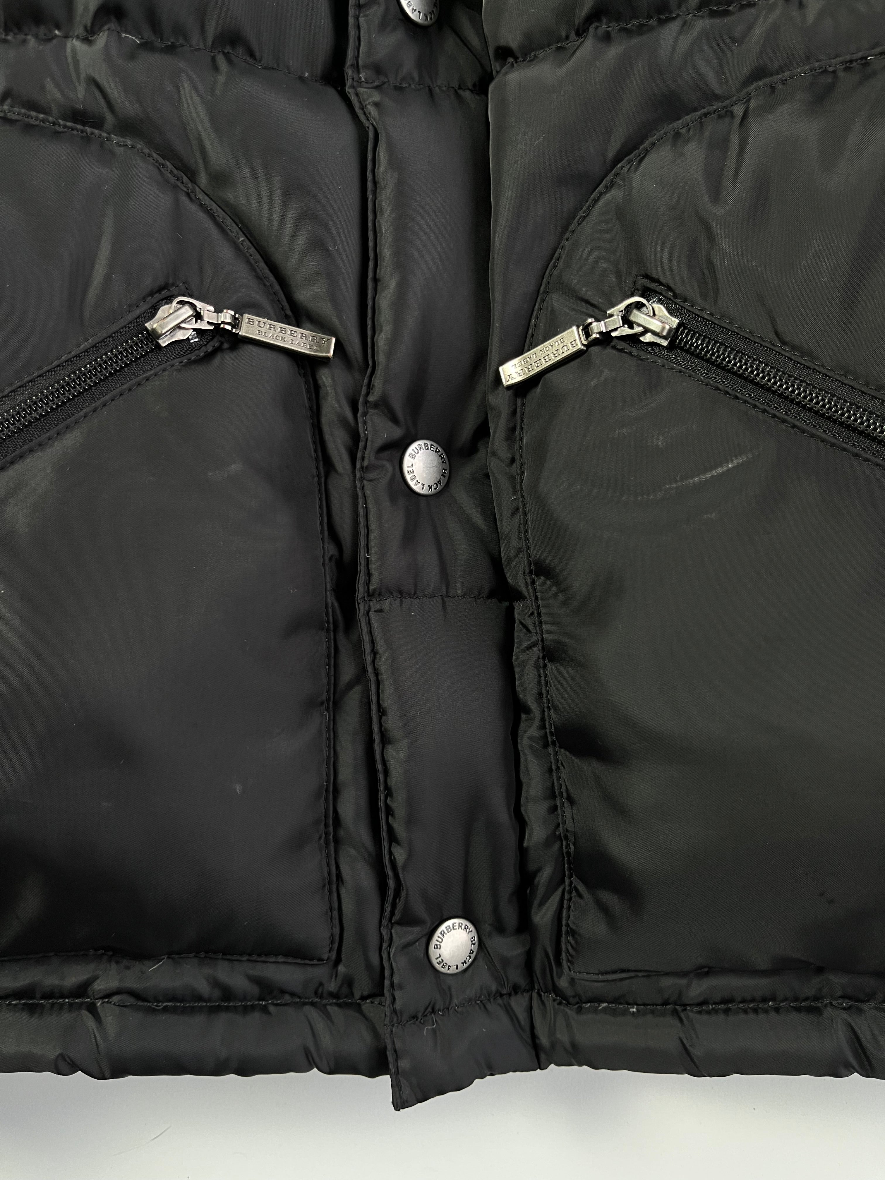 00’s BURBERRY made in Japan real fur down jacket (S/M) - black