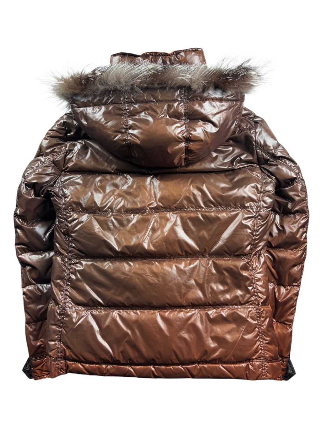 00’s BURBERRY Black Label 2 in 1 real fur down jacket (M/L) - brown