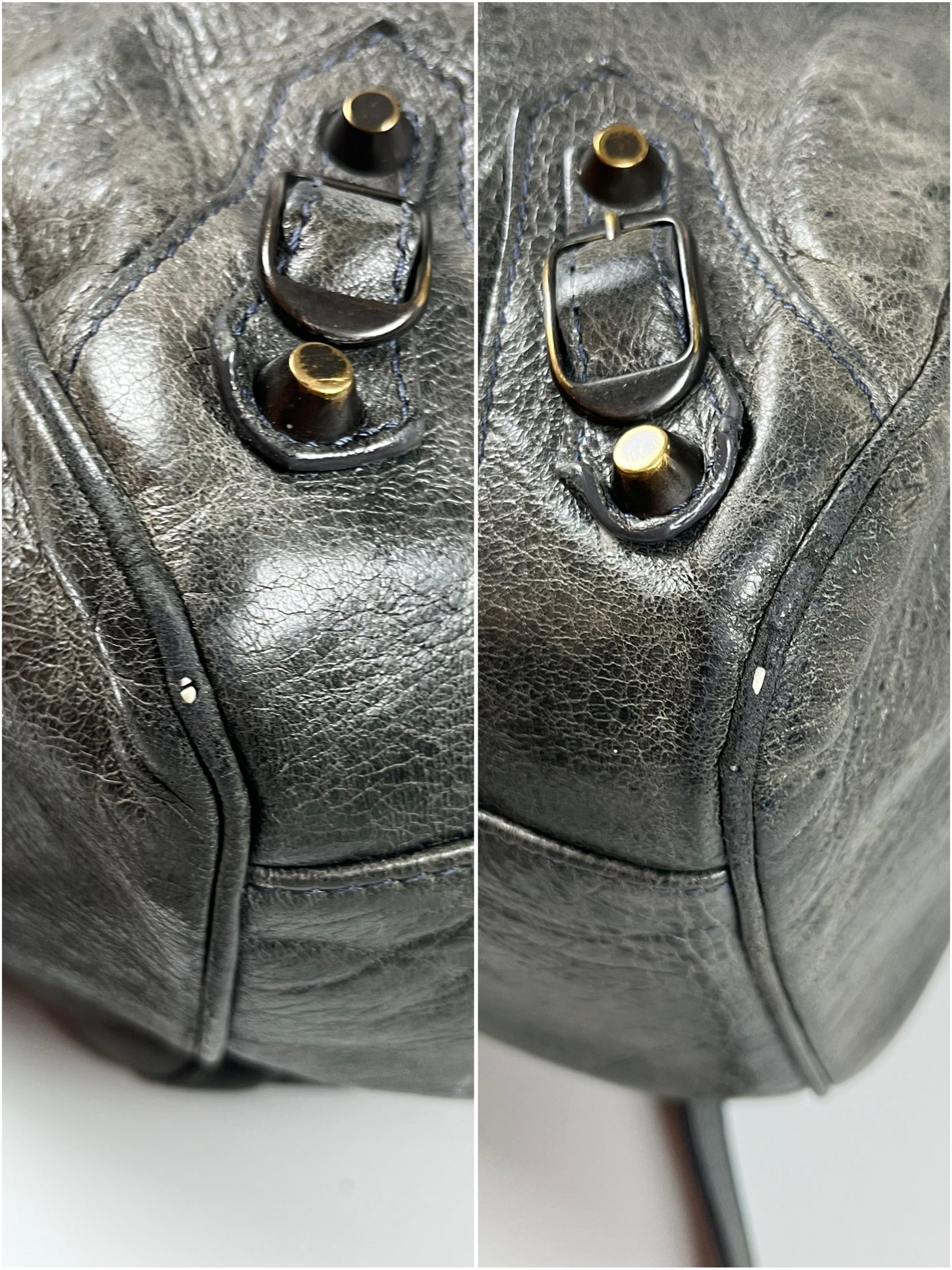 2012 BALENCIAGA
Black Lambskin Leather Motorcycle Velo Bag