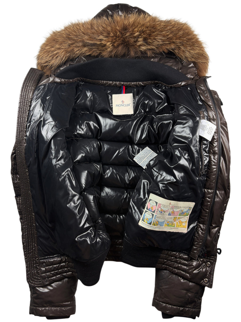 2010’s MONCLER ‘Veyle’ real coyote fur down jacket - men’s size 3 (L) - brown