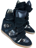 Isabel Marant Bekett ‘Zebra’ wedge sneakers - size - eu 37 / us 7 / uk 4