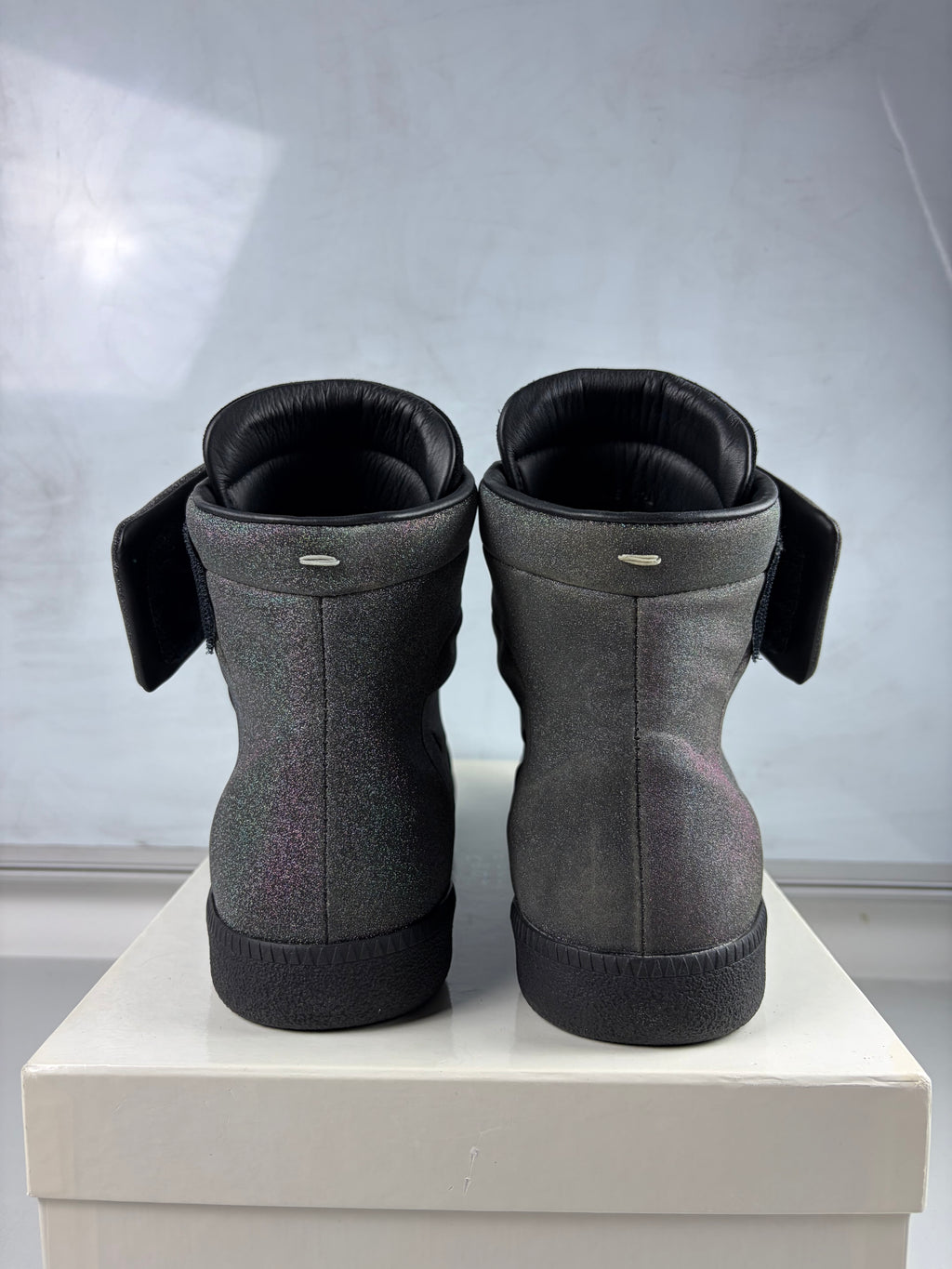 Maison Margiela Future ‘Grey Glitter’ high tops - eu 41 / us 8 - DEADSTOCK