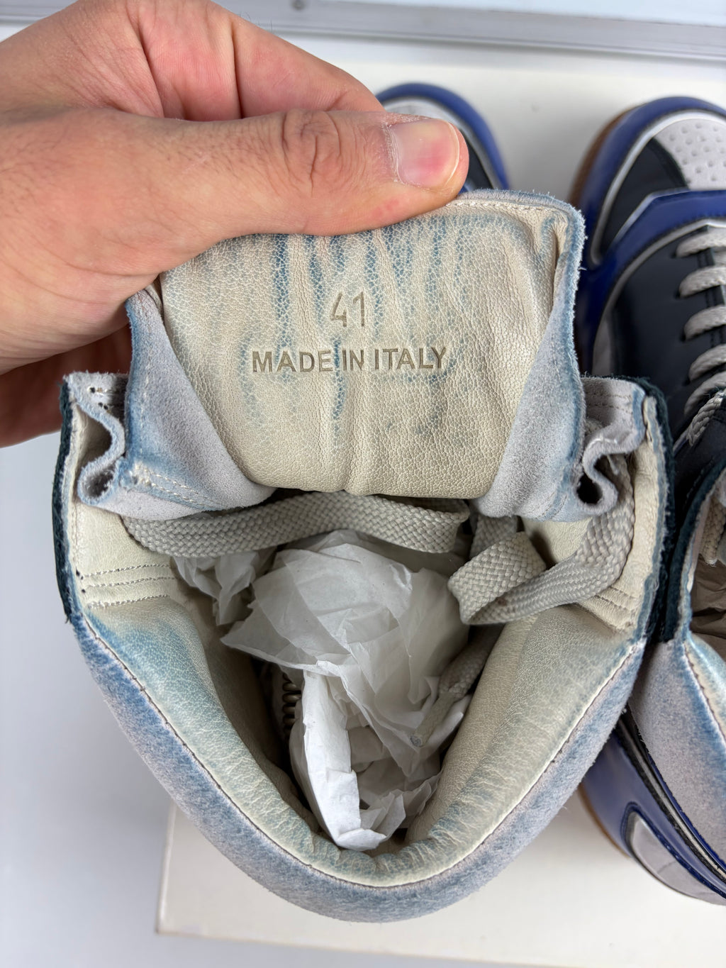 2012 Maison Margiela patent leather high tops - eu 41 / us 8