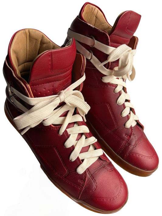 2012 Maison Margiela X H&M high tops - eu 42 - red