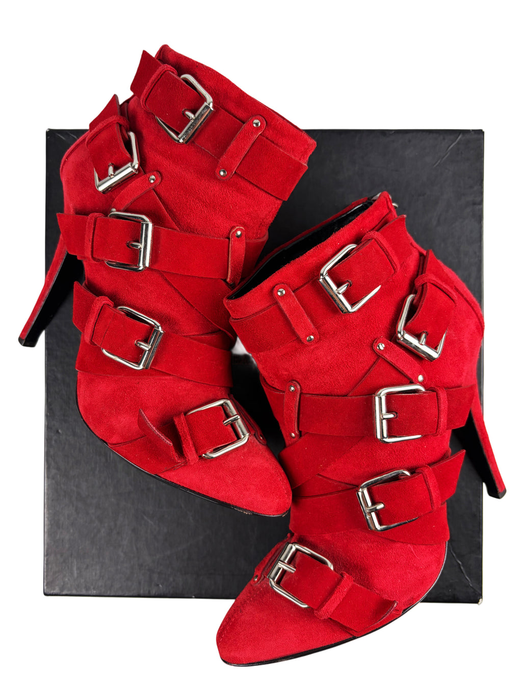 2009 BALMAIN x Giuseppe Zanotti suede ankle boots - eu 39.5 / us 9.5