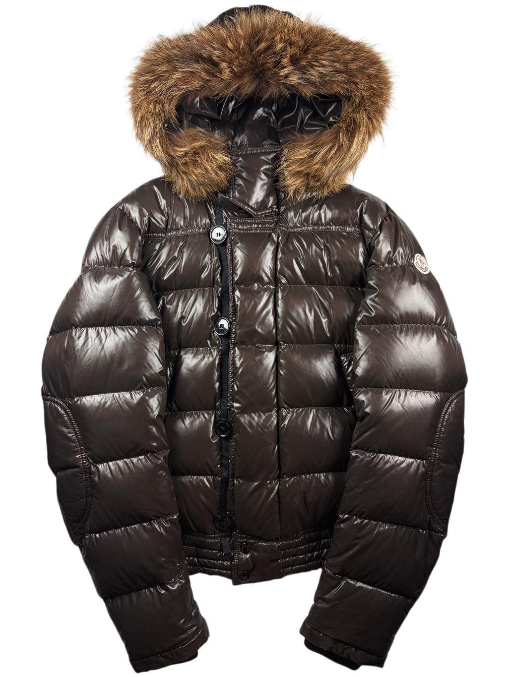 2010’s MONCLER ‘Veyle’ real coyote fur down jacket - men’s size 3 (L) - brown