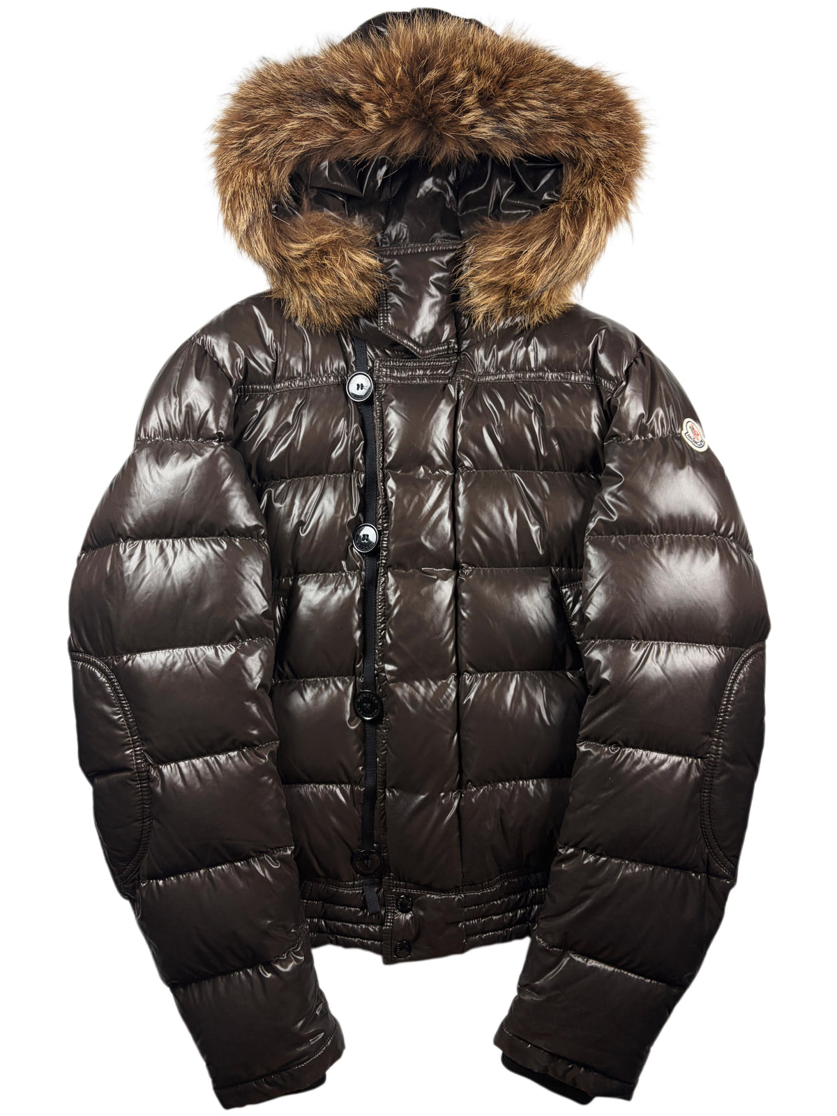2010’s MONCLER ‘Veyle’ real coyote fur down jacket - men’s size 3 (L) - brown