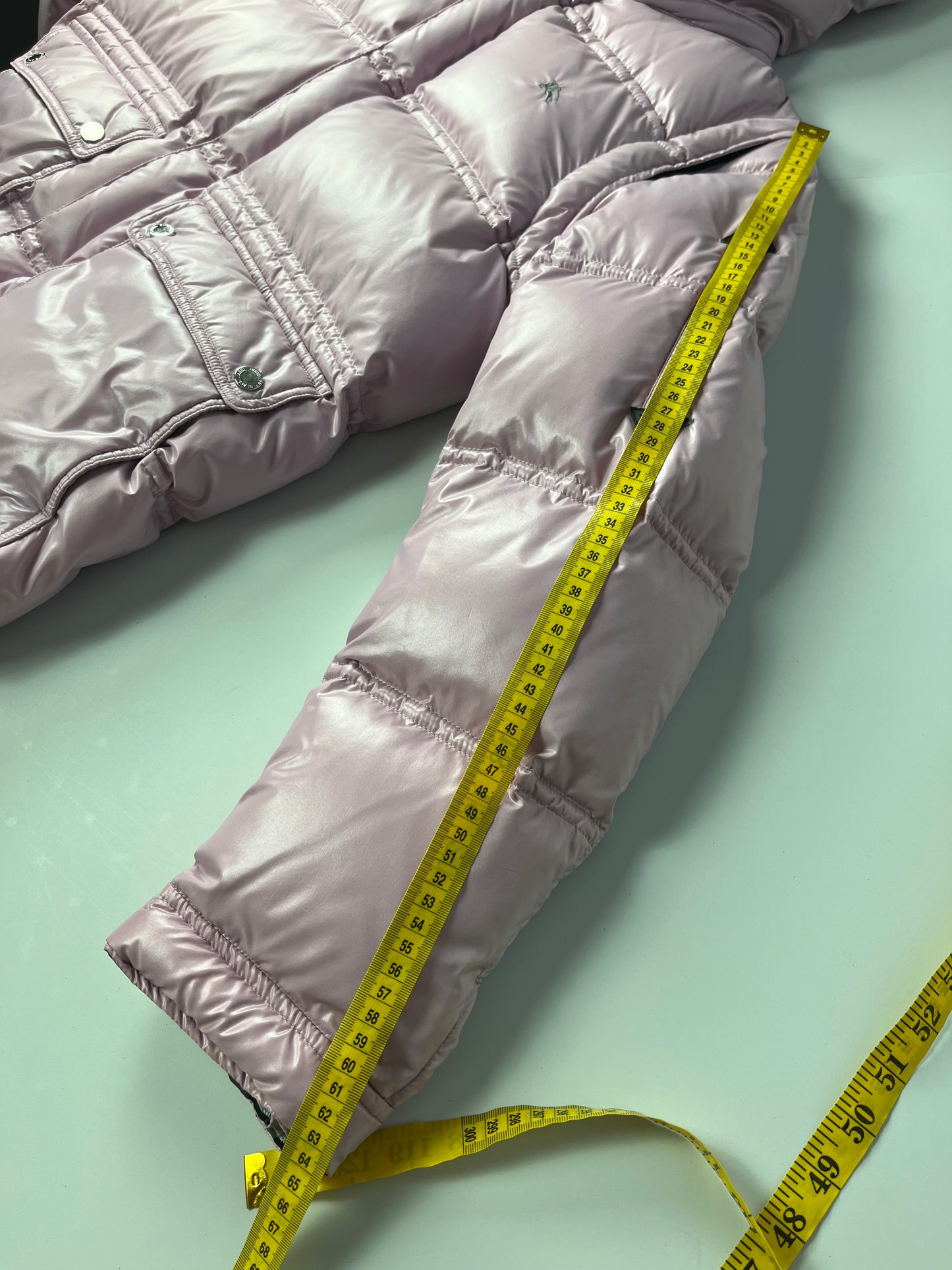 00’s BURBERRY made in Japan real fur down jacket (S/M) - pink