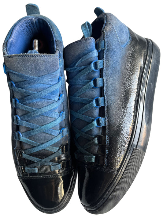Balenciaga arena blue gradient high tops - eu 42 - blue