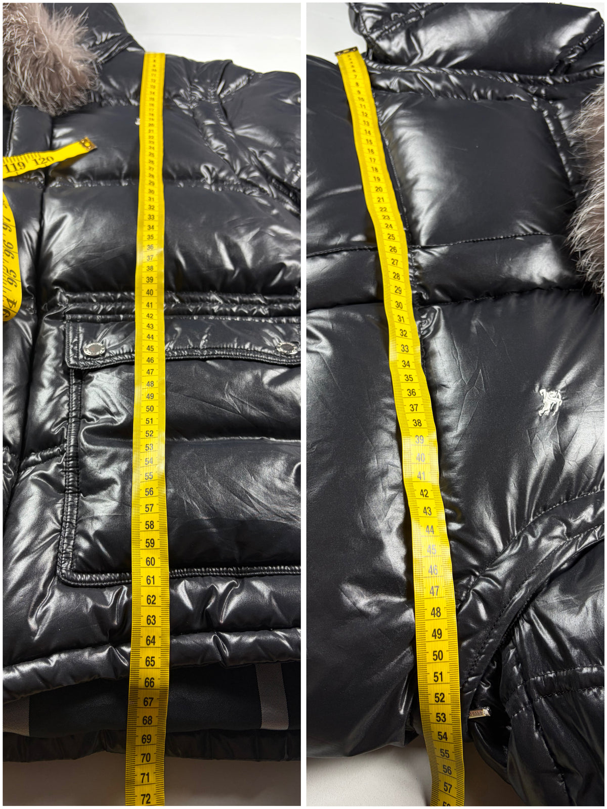 2009 BURBERRY Black Label convertible real fur down jacket / vest (M/L) - black