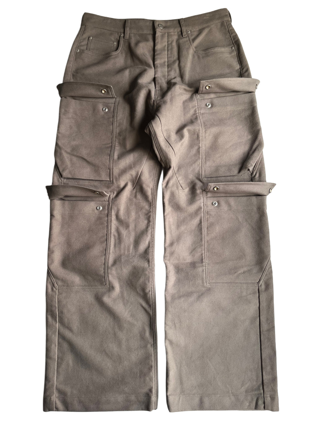 RICK OWENS CONCORDIANS DOUBLE CARGO JEANS -  W32 - grey