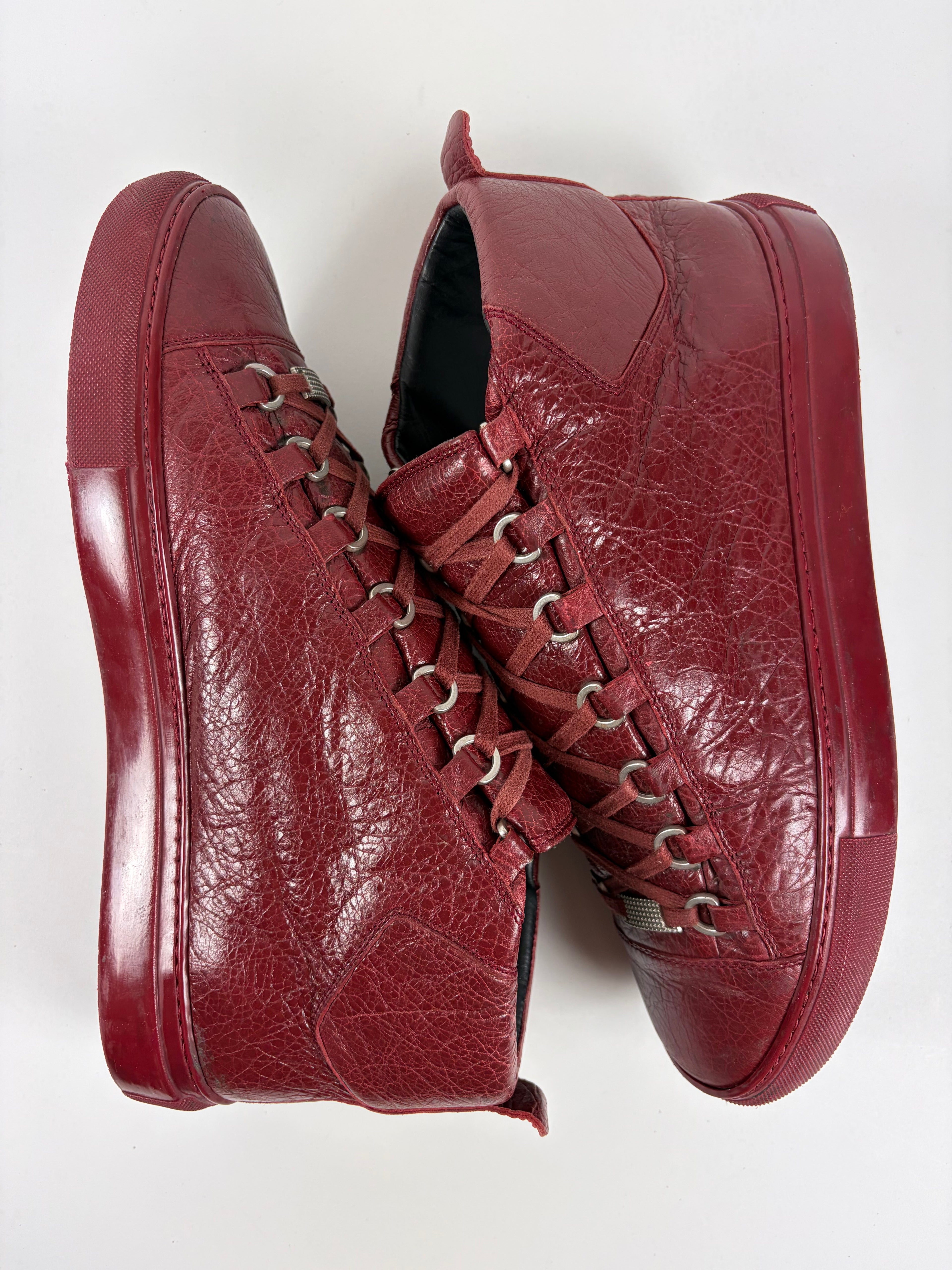 Balenciaga arena high tops - eu 42 - burgundy