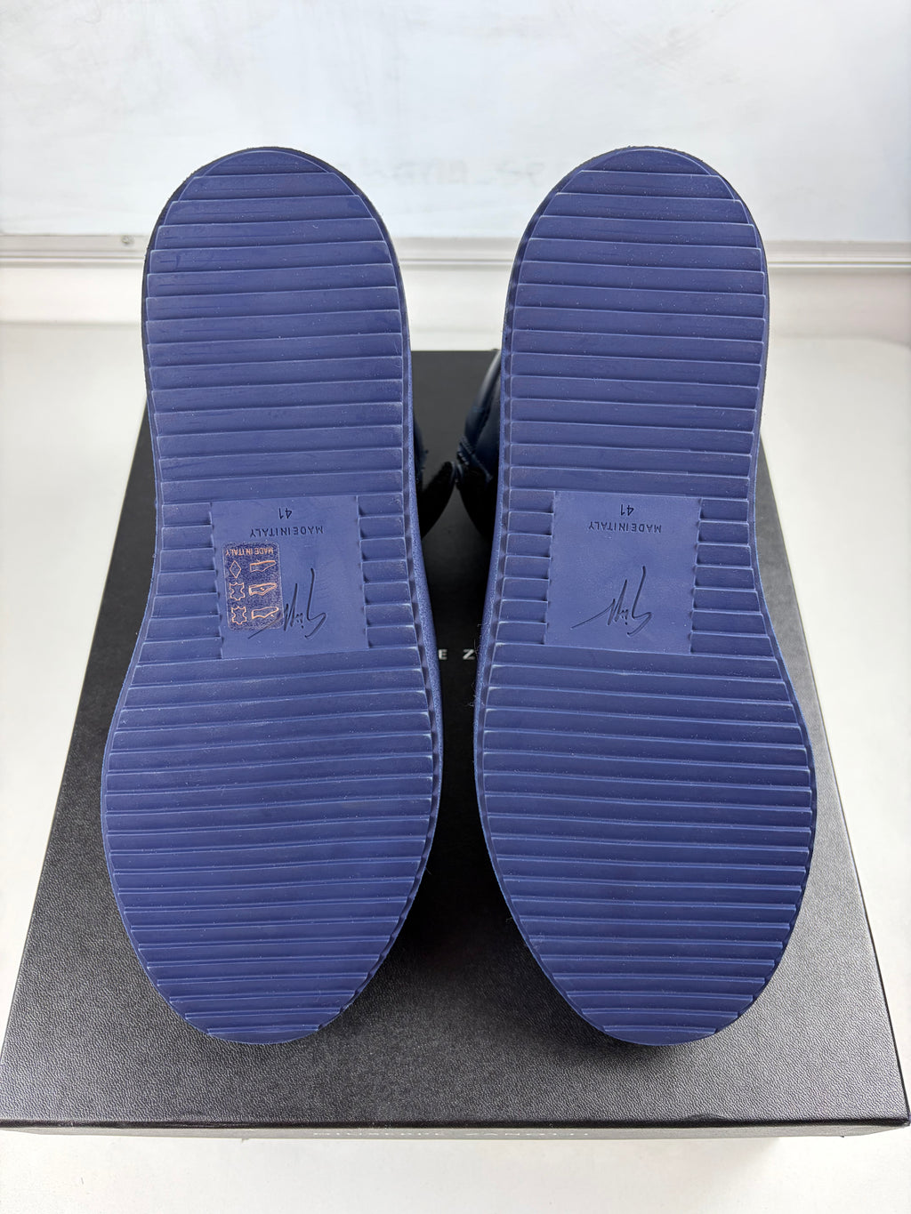 Giuseppe Zanotti COBY MATT high tops - eu 41 / us 8 / uk 7.5 - blue - brand new