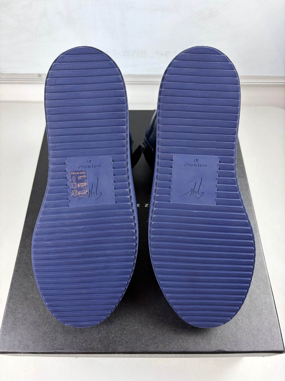 Giuseppe Zanotti COBY MATT high tops - eu 41 / us 8 / uk 7.5 - blue - brand new