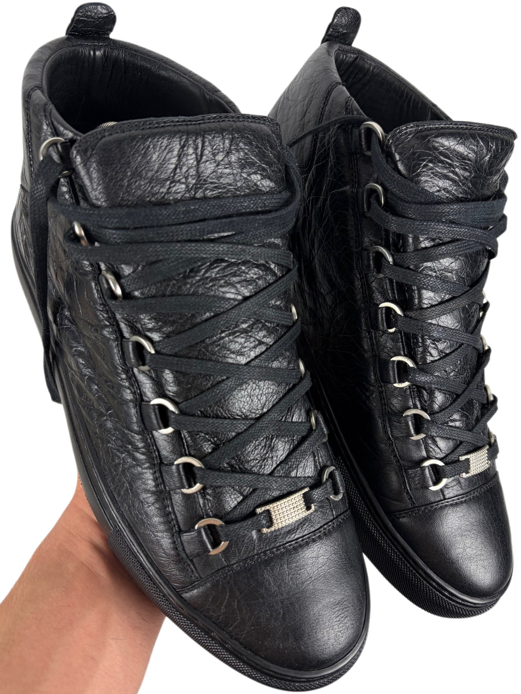 Balenciaga arena high tops - eu 42 / us 9 - black