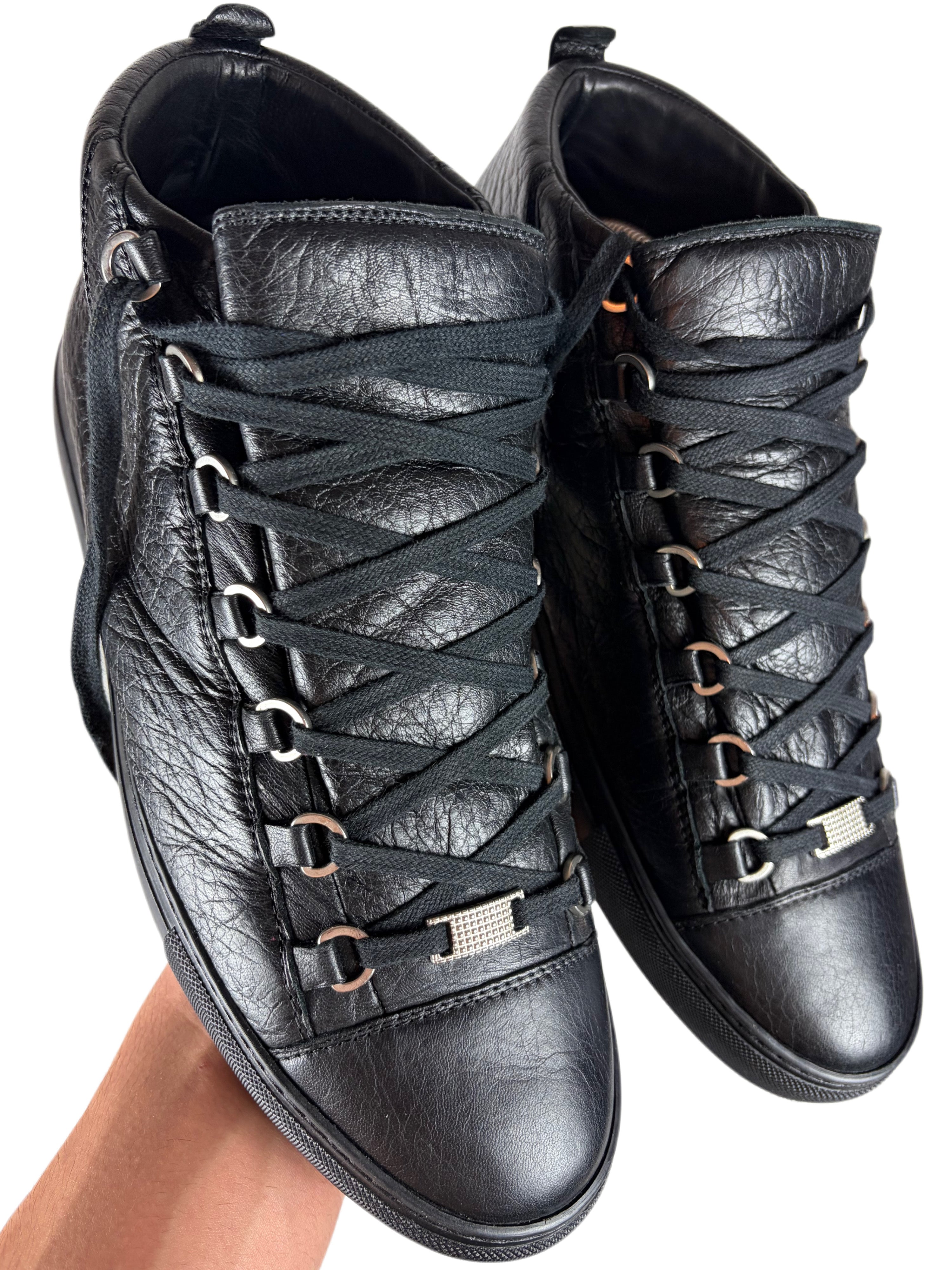 Balenciaga arena high tops - eu 43 - black