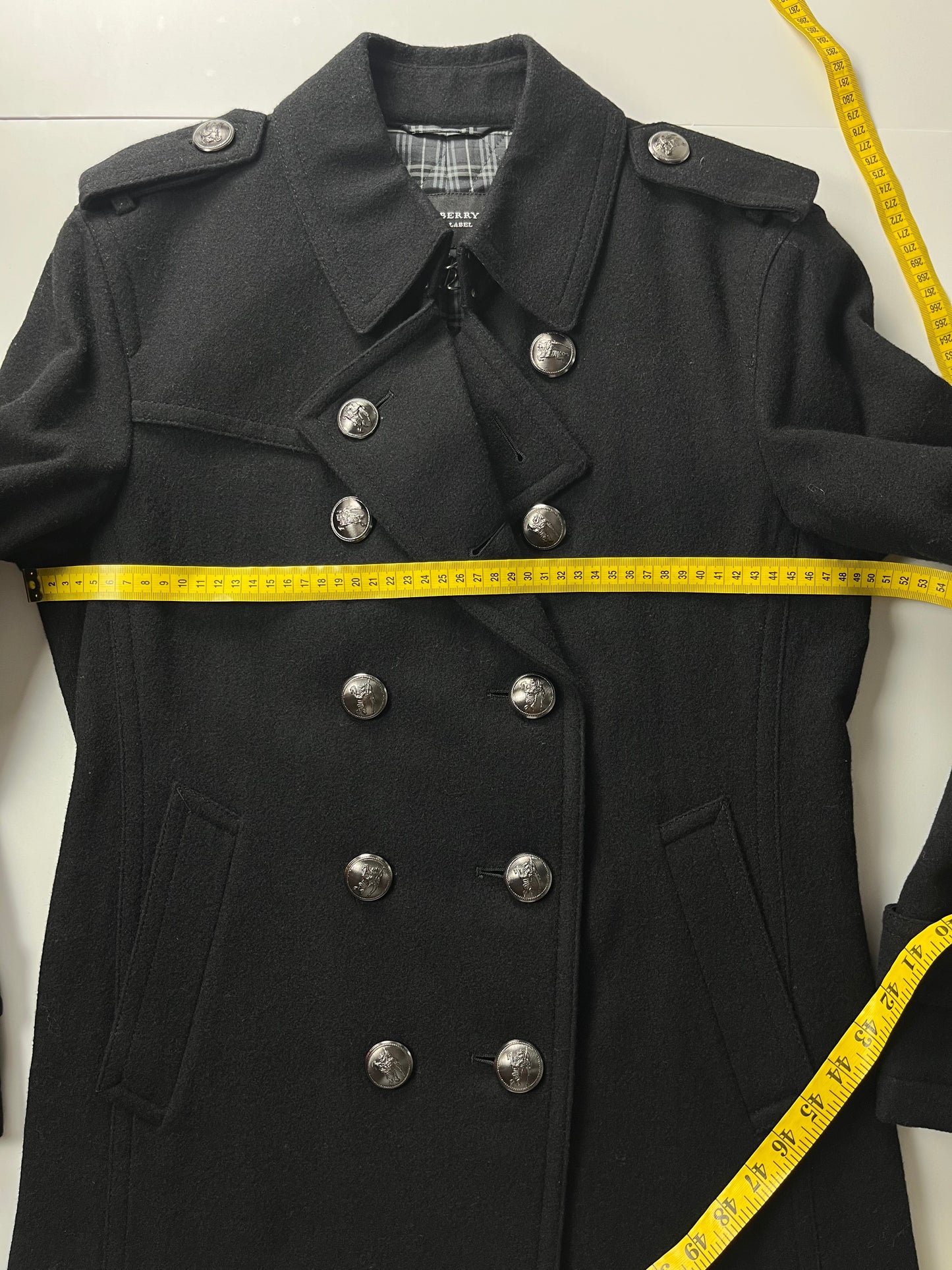 00’s BURBERRY wool Napoleon jacket (S/M) - black