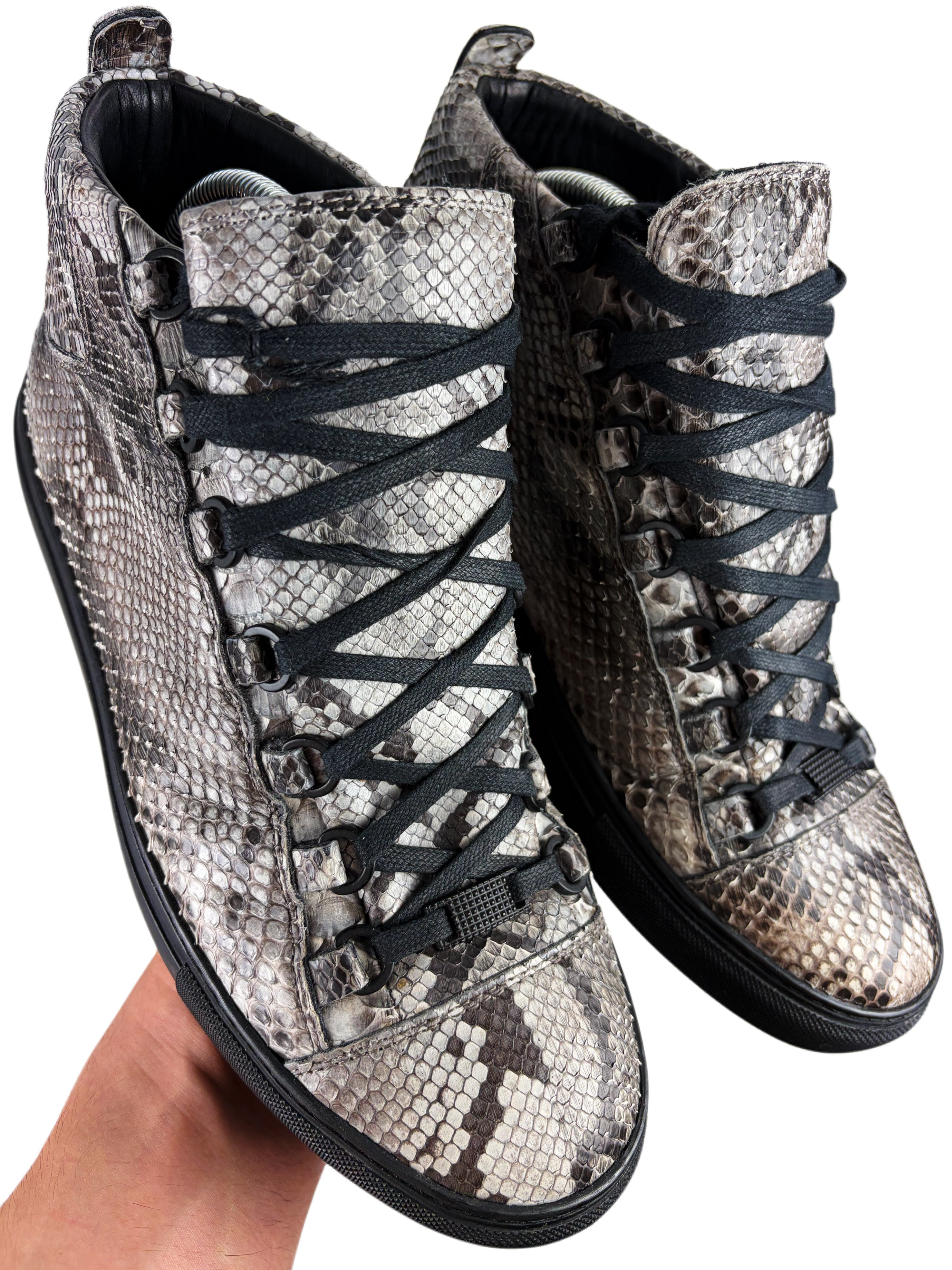 Balenciaga arena Python Skin high tops - eu 41 / us 9