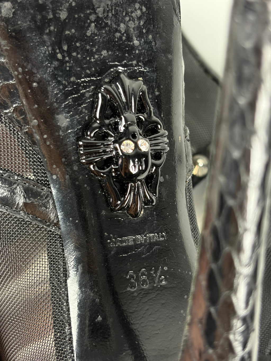 Philipp Plein heavily studded stiletto platform sandals - eu 36.5