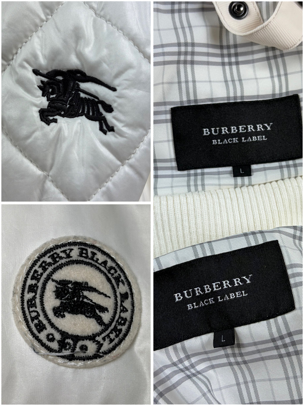 00’s BURBERRY Black Label 2 in 1 real fur down jacket (M/L) - white