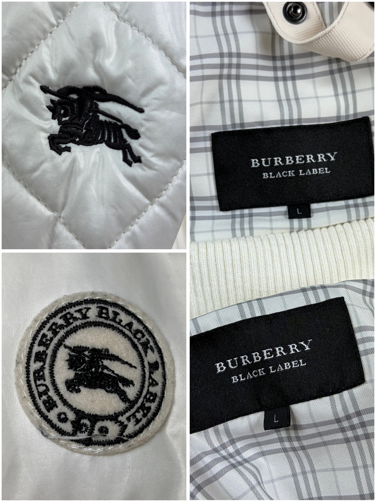00’s BURBERRY Black Label 2 in 1 real fur down jacket (M/L) - white