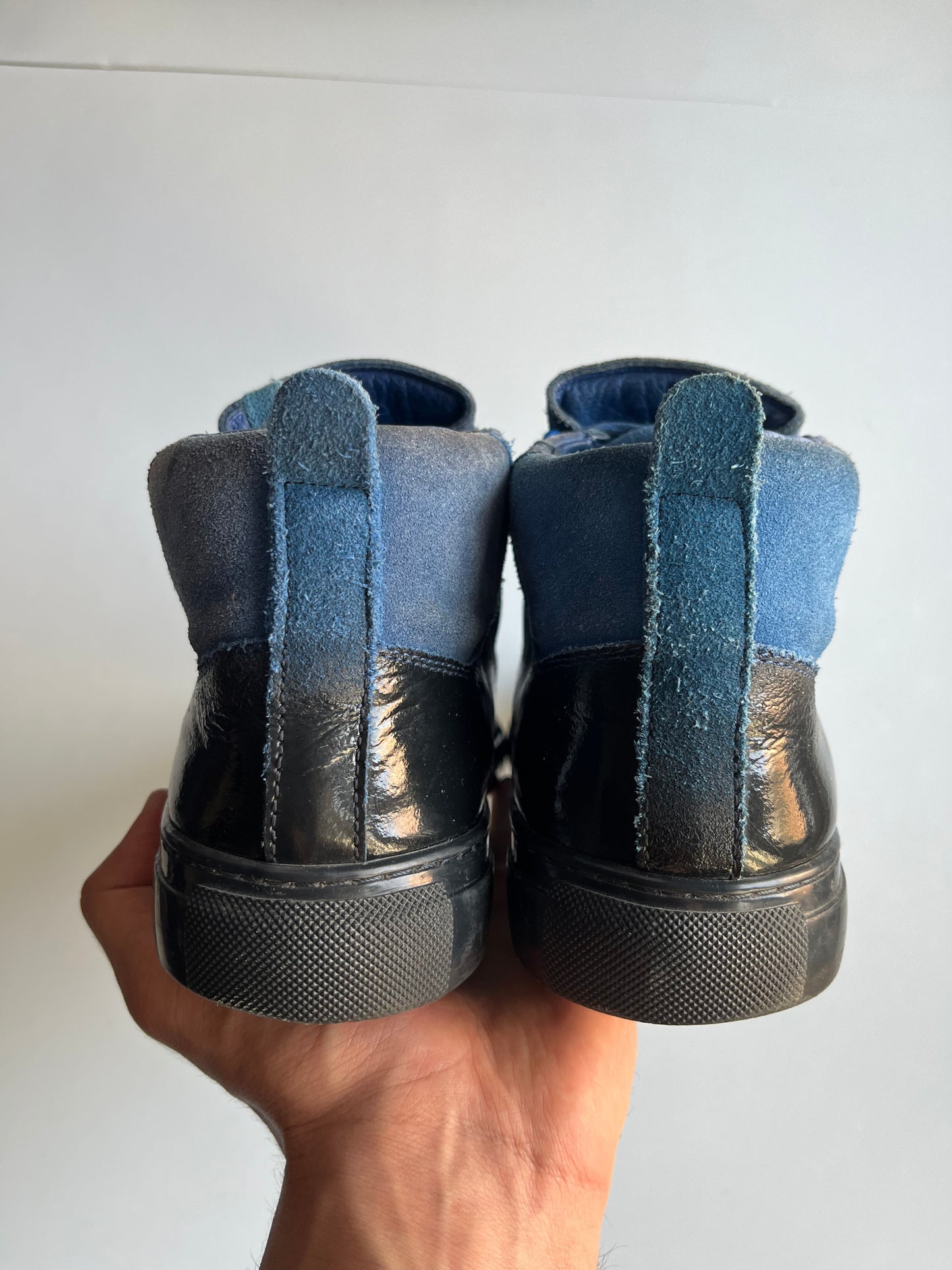 Balenciaga arena blue gradient high tops - eu 42 - blue