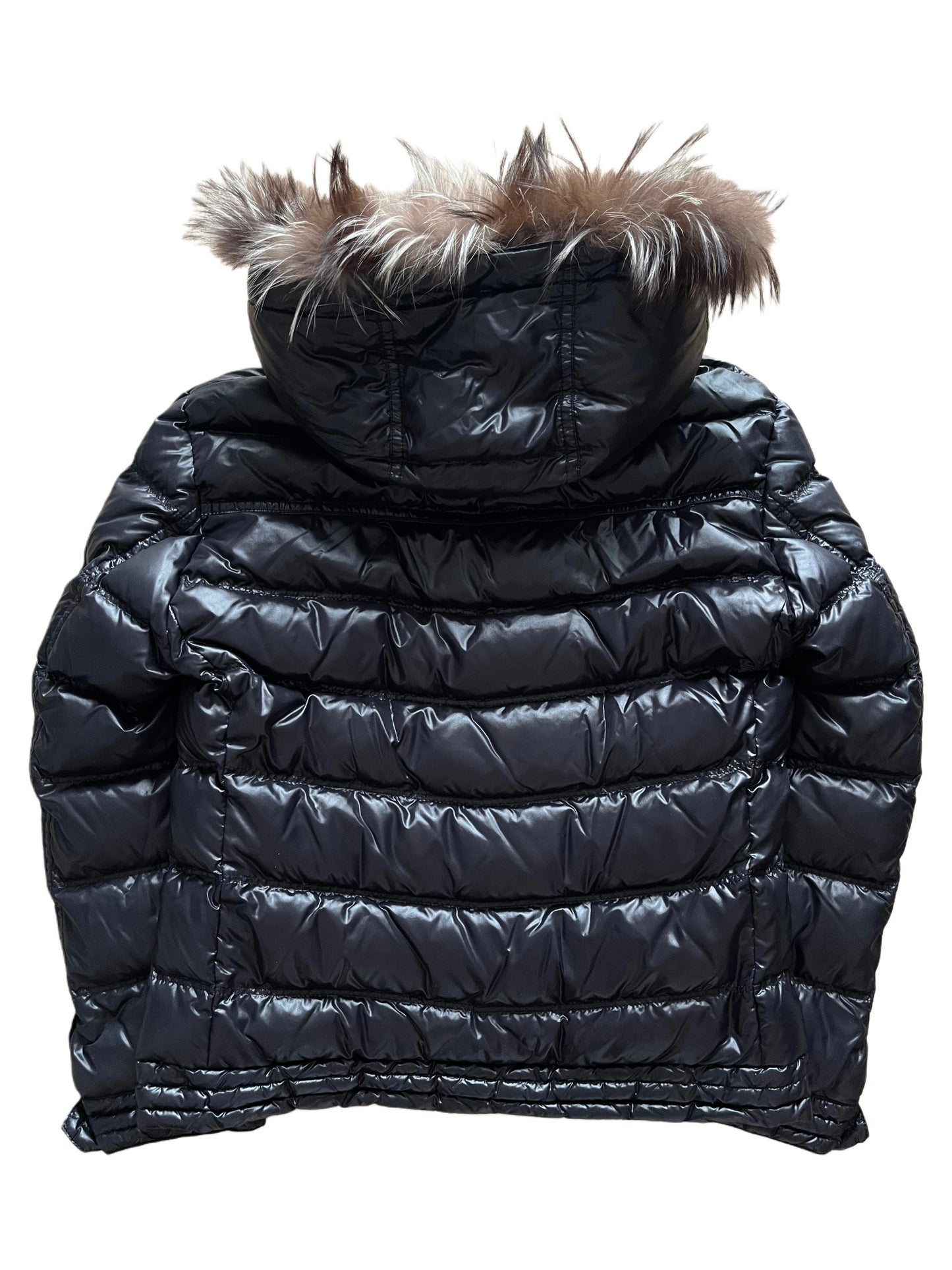 00’s BURBERRY made in Japan real fur down jacket (L/LL) - black