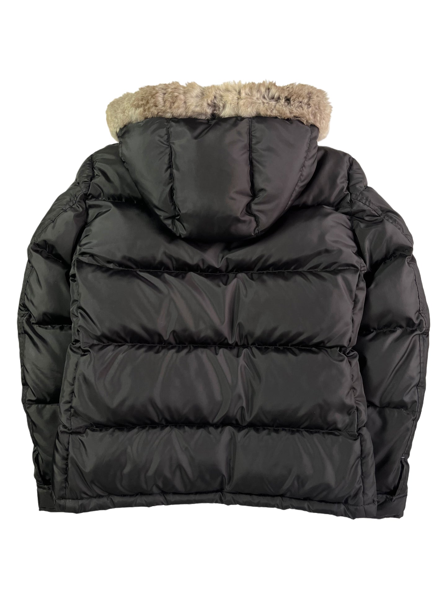 00’s BURBERRY made in Japan real fur down jacket (S/M) - black