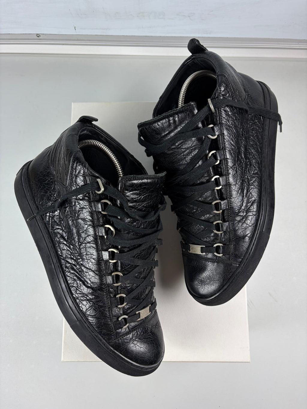 Balenciaga arena high tops - eu 42 / us 9 / uk 8 - black